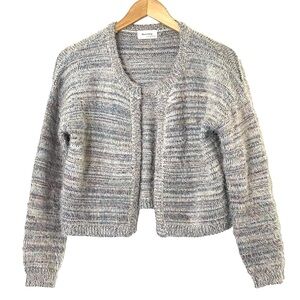 Rhyme | Fuzzy knit chunky cardigan sweater size small
